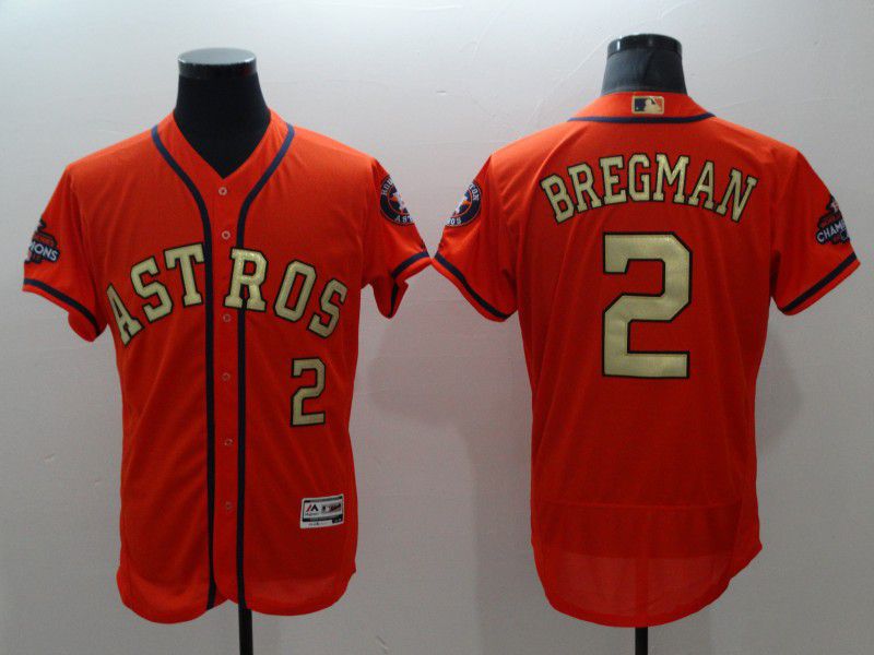 Men Houston Astros #2 Bregman Orange Elite Champion Edition MLB Jerseys->minnesota vikings->NFL Jersey